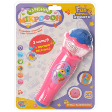 Детский микрофон игрушка Limo Toy 7043 P, на батарейках, Розовый (7043UA Pink-RT)