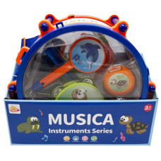 Детский набор музыкальных инструментов SF8122ABC, барабан, дудка, маракас