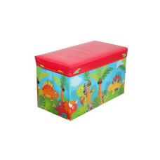 Корзина для игрушек MR 0362 Динозаврики, Красный