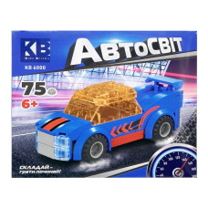 Детский конструктор-машинка KB 6000(Blue) от 6 лет, 75 деталей