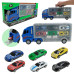 Детский трейлер с машинками PS006-1, 6 машинок