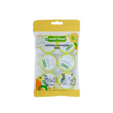 Полотенца одноразовые 0155 прессованные 6 штук, вискоза