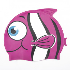 Детская шапочка для плавания 26025 в форме рыбки (Фиолетовый)