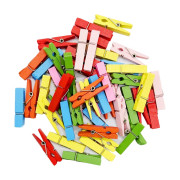 Разноцветные декоративные прищепки CLO 35х10 мм, 100 шт в упаковке