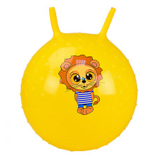 Мяч для фитнеса детский Metr+ CB4503 Y с рожками, Желтый (CB4503 Yellow-RT)