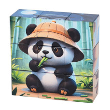 Детский магнитный кубик-пазл 