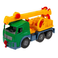 Игрушечная машинка Кран 0572 с выдвижной стрелой  Зеленый
