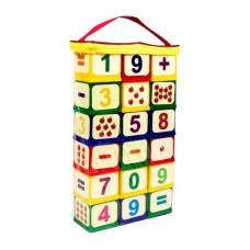 Детские развивающие кубики Юника Арифметика 18 кубиков Разноцветный (71061-RT)