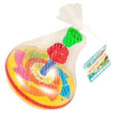 Детская игрушка Юла заводная 850 в сетке, высота 13 см Желтый