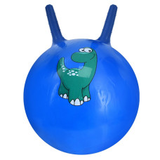 Детский мяч для фитнеса Динозаврик MS 4372(Blue) с рожками, 45 см, 350 г