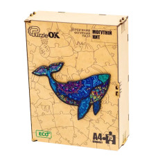 Фигурный деревянный пазл A4 