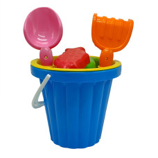 Набор для игры в песочнице Большой S0004(Blue) ведерко, лопатка, формочки 2 шт