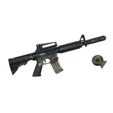 Игрушечный автомат с мягкими пулями M16 PF Golden Gun 910GG Золотой