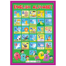 Учебный плакат Английский алфавит печатный 10104246 формат 50 х 70 см