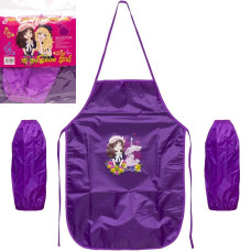 Фартук детский с нарукавниками для девочек CR5530(Violet) 54х37 см (91392) Фартук детский с нарукавниками для девочек CR5530(Violet) 54х37 см (91392)